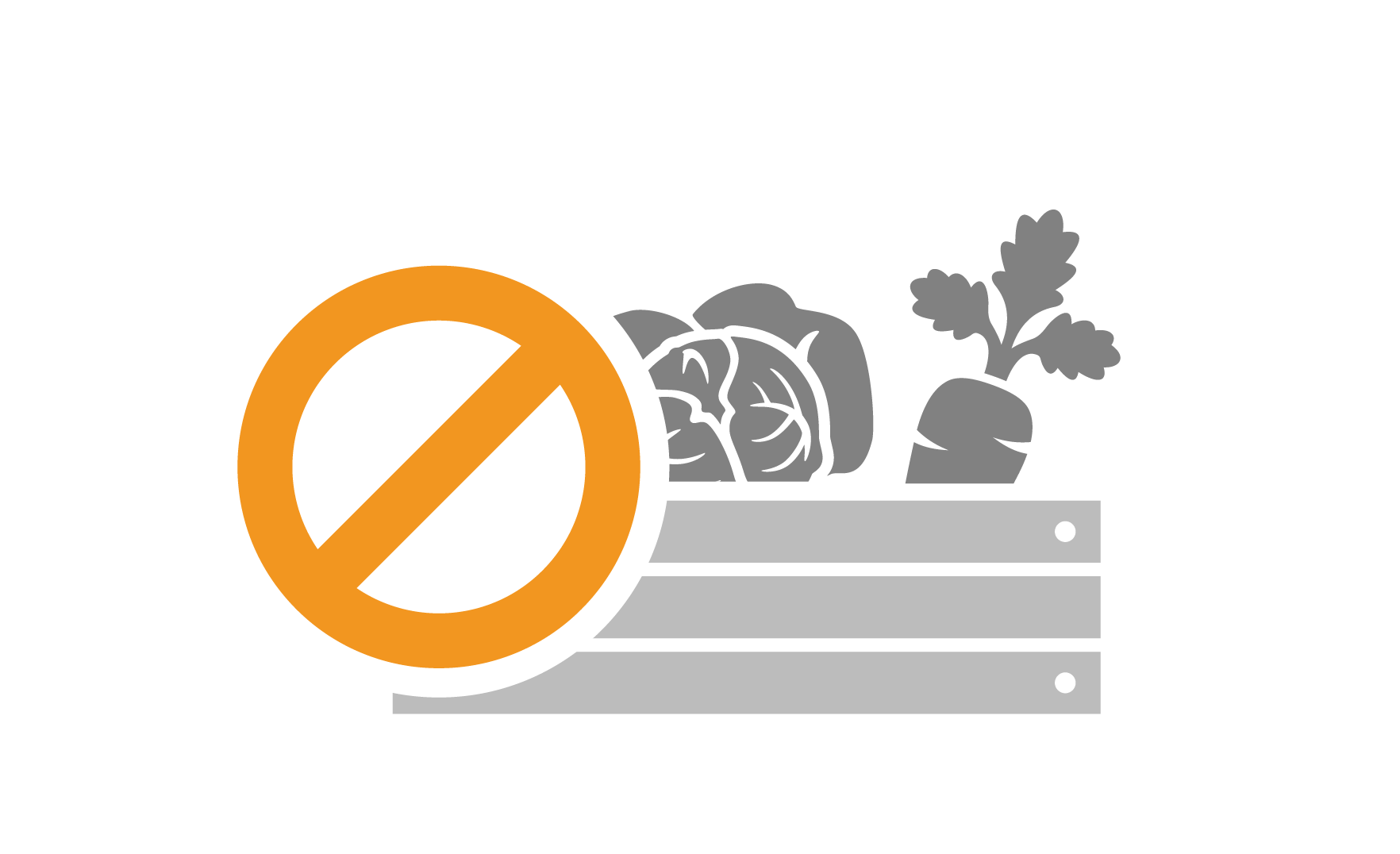 Illustration of a warning sign to not use pesticide on areas or surfaces not listed on the product label