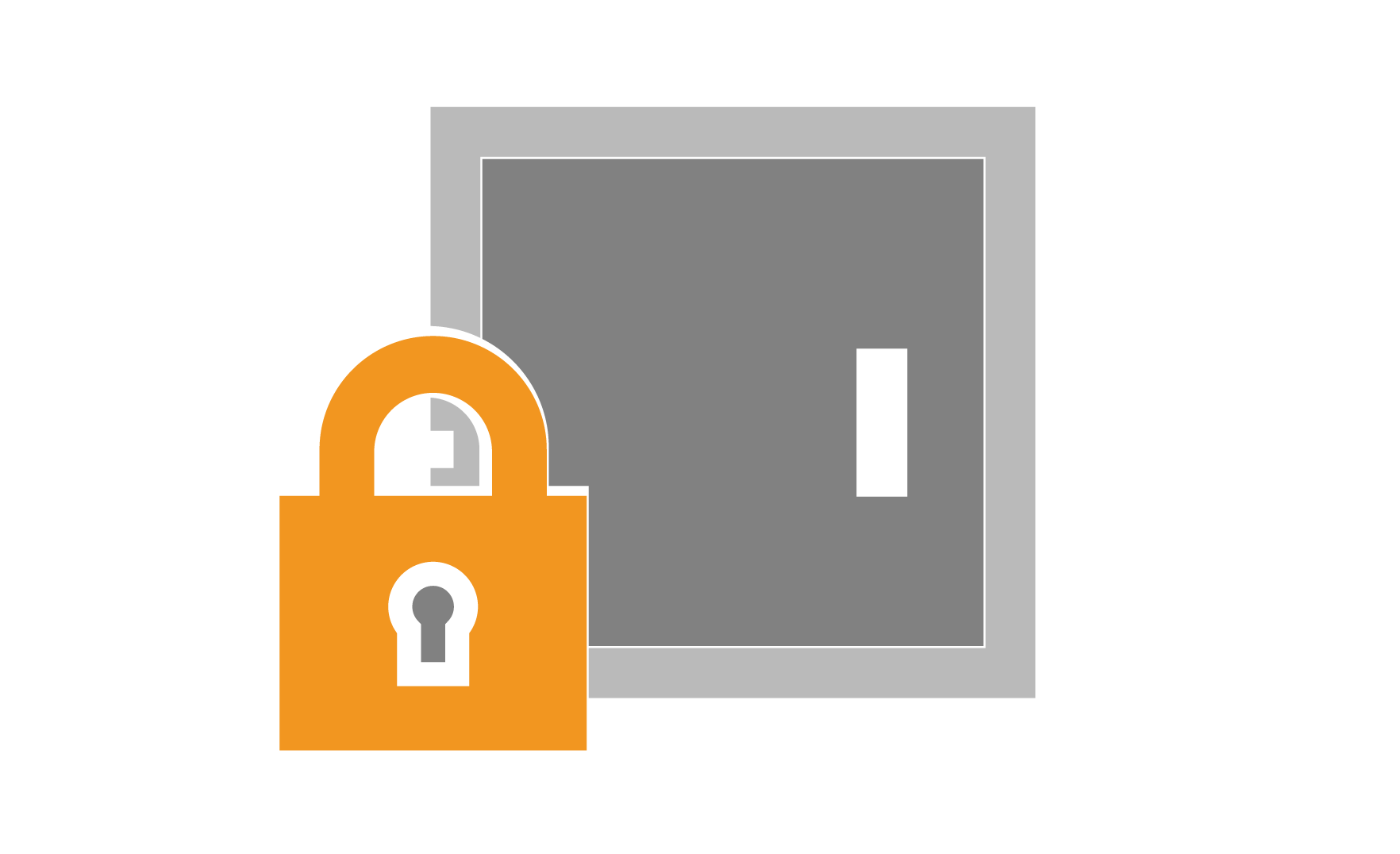 Illustration of a safe and lock